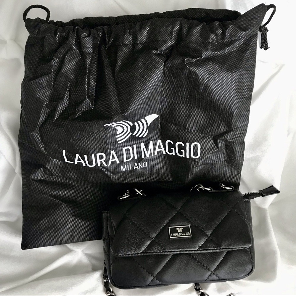 NWT Quilted Leather bag…measures approximately 8x4..